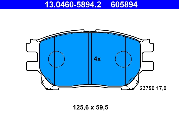 Brake Pad Set, disc brake 13.0460-5894.2