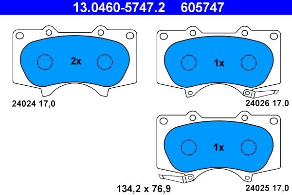Brake Pad Set, disc brake 13.0460-5747.2