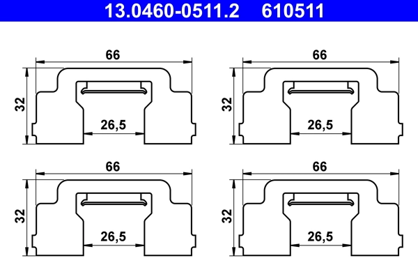 Accessory Kit, disc brake pad 13.0460-0511.2