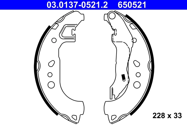 Brake Shoe Set 03.0137-0521.2