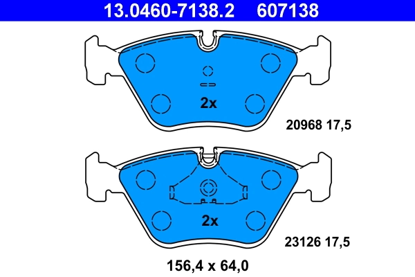 Brake Pad Set, disc brake 13.0460-7138.2
