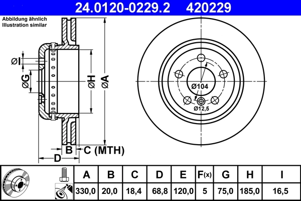 Brake Disc 24.0120-0229.2