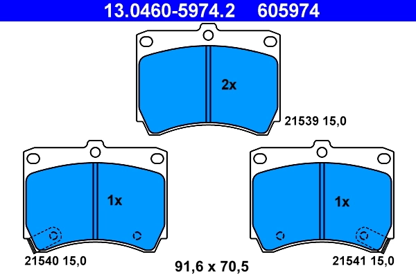 Brake Pad Set, disc brake 13.0460-5974.2