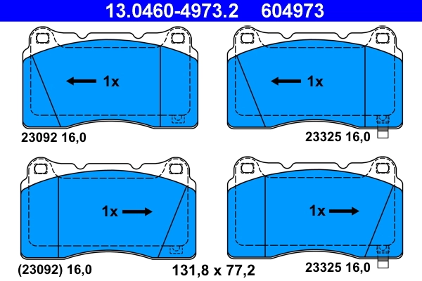 Brake Pad Set, disc brake 13.0460-4973.2
