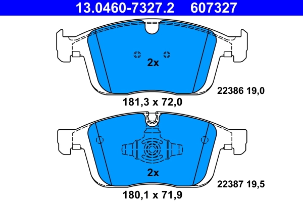 Brake Pad Set, disc brake 13.0460-7327.2