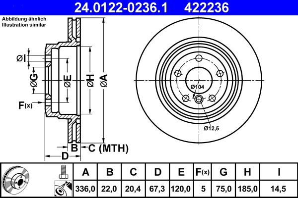 Brake Disc 24.0122-0236.1
