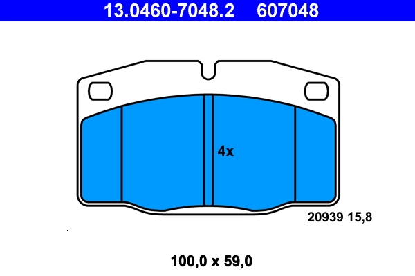 Brake Pad Set, disc brake 13.0460-7048.2