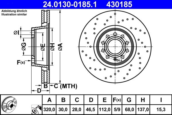 Brake Disc 24.0130-0185.1