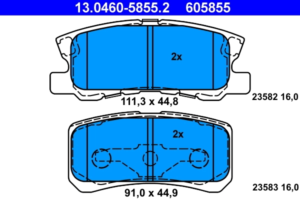 Brake Pad Set, disc brake 13.0460-5855.2