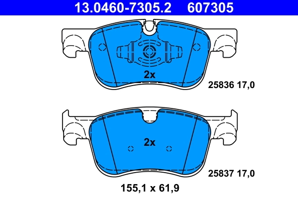 Brake Pad Set, disc brake 13.0460-7305.2