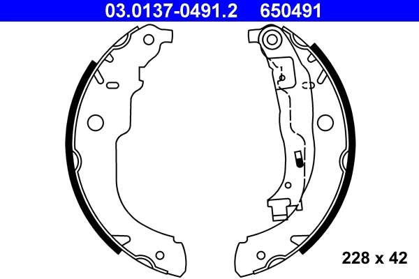 Brake Shoe Set 03.0137-0491.2