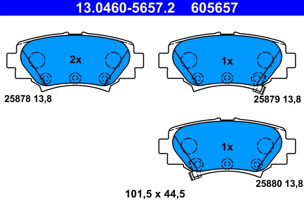 Brake Pad Set, disc brake 13.0460-5657.2