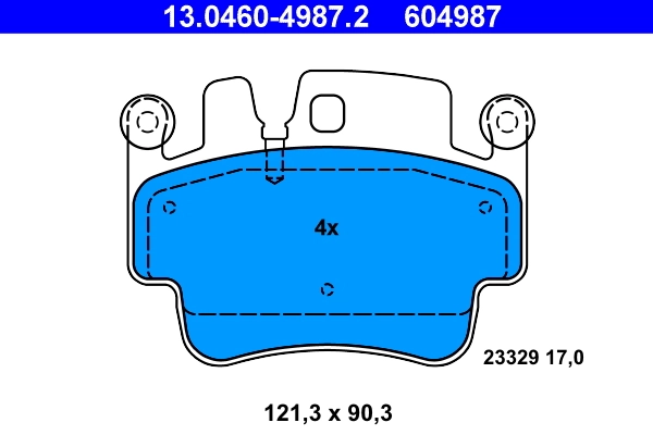 Brake Pad Set, disc brake 13.0460-4987.2