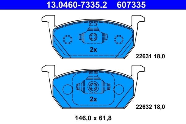 Brake Pad Set, disc brake 13.0460-7335.2