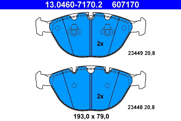 Brake Pad Set, disc brake 13.0460-7170.2
