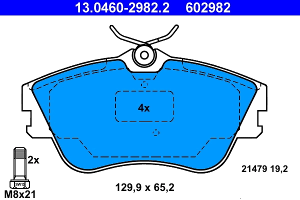 Brake Pad Set, disc brake 13.0460-2982.2