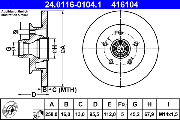 Brake Disc 24.0116-0104.1