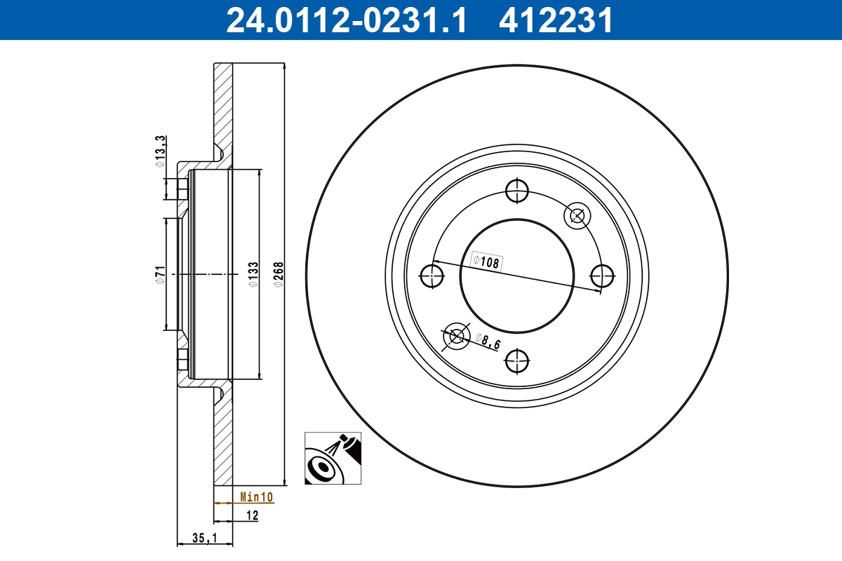 Brake Disc 24.0112-0231.1