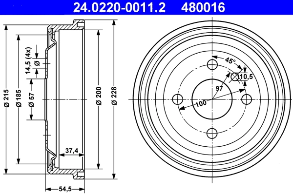 Brake Drum 24.0220-0011.2