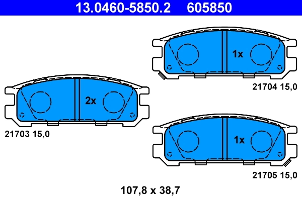 Brake Pad Set, disc brake 13.0460-5850.2