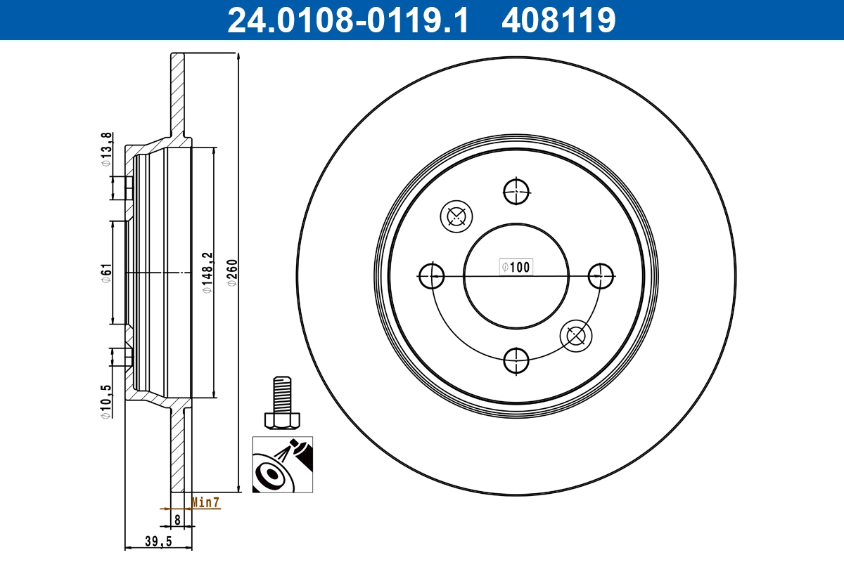 Brake Disc 24.0108-0119.1