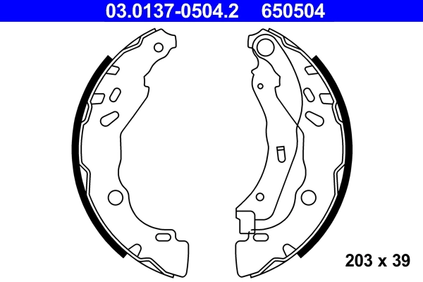 Brake Shoe Set 03.0137-0504.2