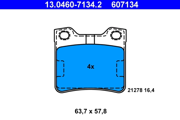 Brake Pad Set, disc brake 13.0460-7134.2