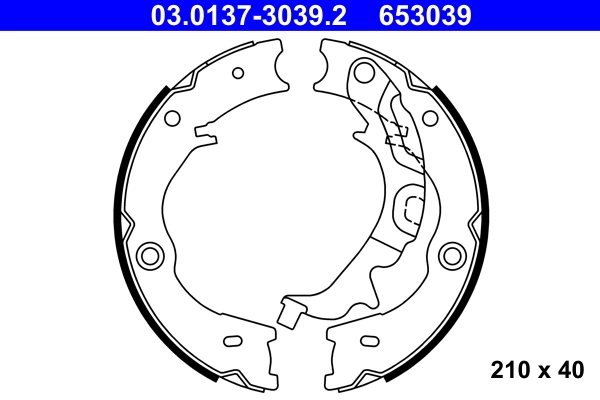 Brake Shoe Set, parking brake 03.0137-3039.2