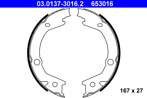 Brake Shoe Set, parking brake 03.0137-3016.2