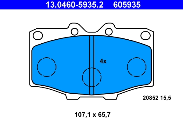 Brake Pad Set, disc brake 13.0460-5935.2