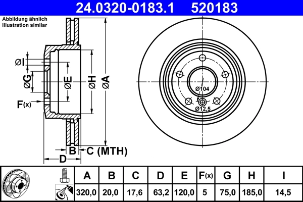 Brake Disc PowerDisc 24.0320-0183.1