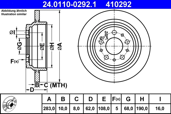 Brake Disc 24.0110-0292.1