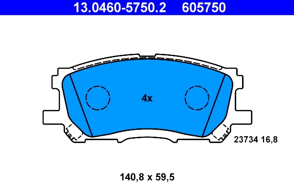 Brake Pad Set, disc brake 13.0460-5750.2