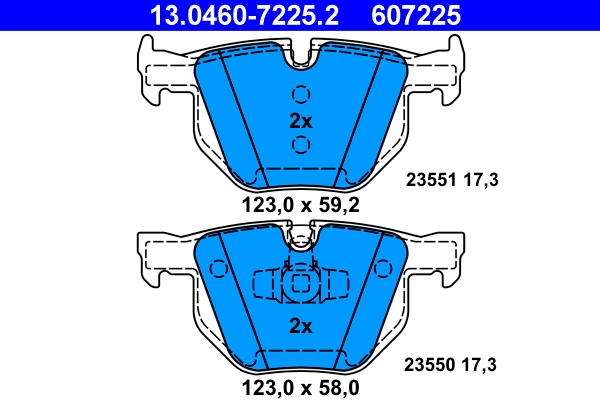 Brake Pad Set, disc brake 13.0460-7225.2