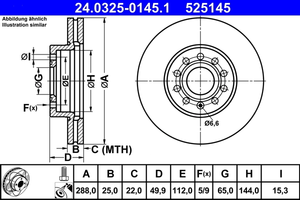 Brake Disc PowerDisc 24.0325-0145.1