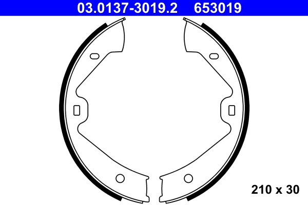 Brake Shoe Set, parking brake 03.0137-3019.2