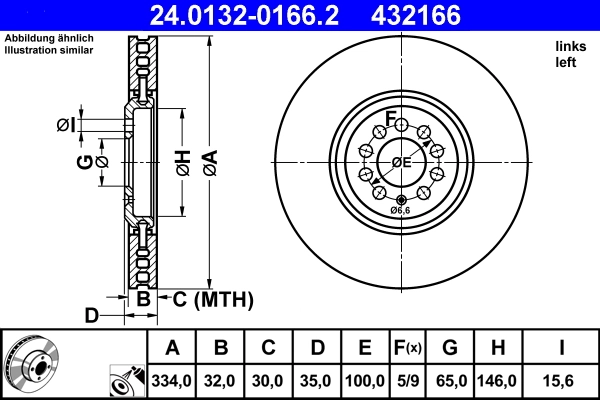 Brake Disc 24.0132-0166.2