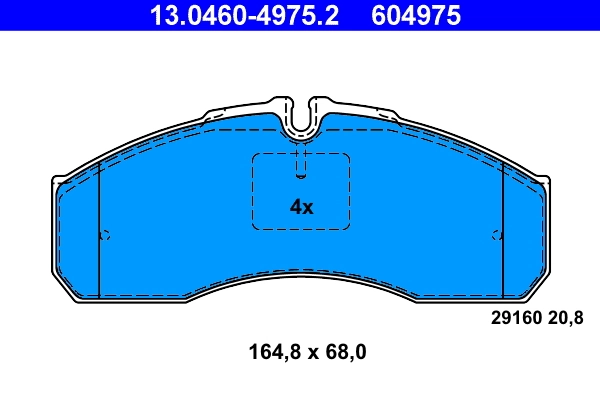 Brake Pad Set, disc brake 13.0460-4975.2