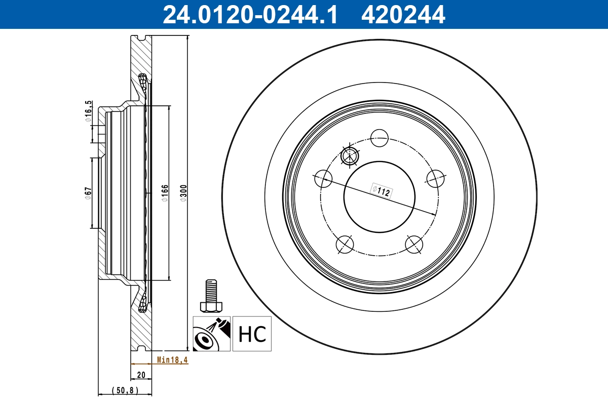 Brake Disc 24.0120-0244.1