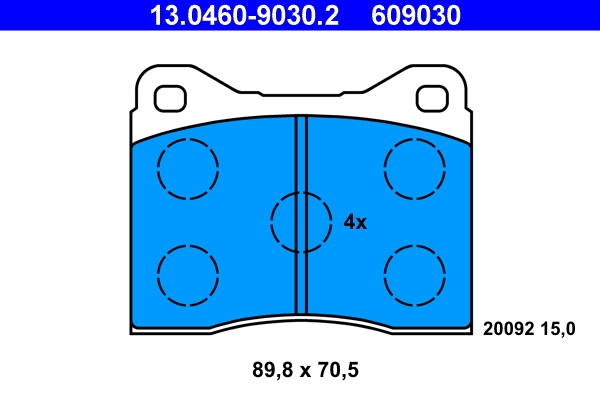 Brake Pad Set, disc brake 13.0460-9030.2