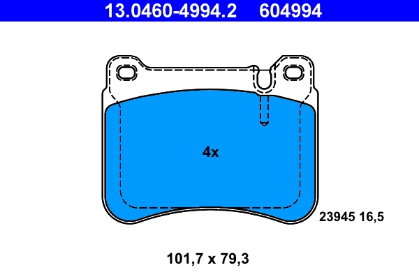 Brake Pad Set, disc brake 13.0460-4994.2
