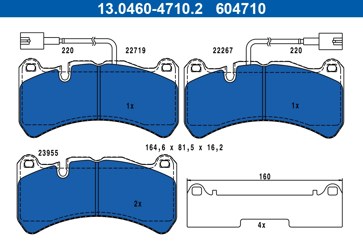 Brake Pad Set, disc brake 13.0460-4710.2