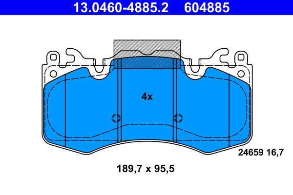 Brake Pad Set, disc brake 13.0460-4885.2