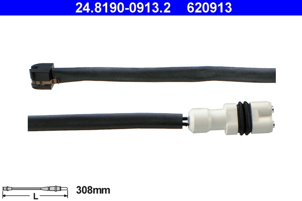 Warning Contact, brake pad wear 24.8190-0913.2