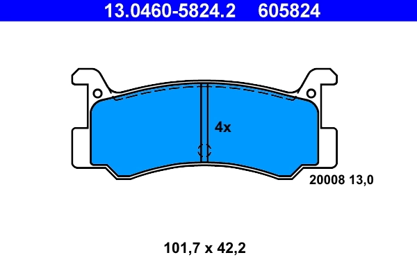 Brake Pad Set, disc brake 13.0460-5824.2
