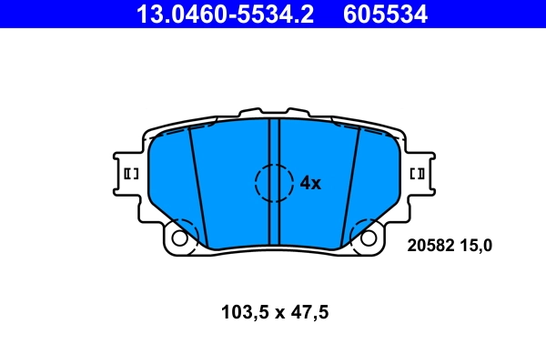 Brake Pad Set, disc brake 13.0460-5534.2