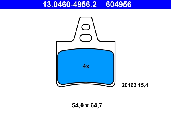 Brake Pad Set, disc brake 13.0460-4956.2