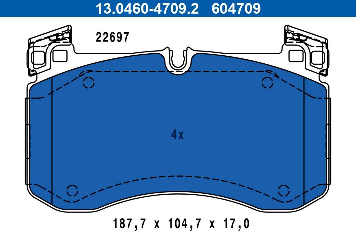 Brake Pad Set, disc brake 13.0460-4709.2