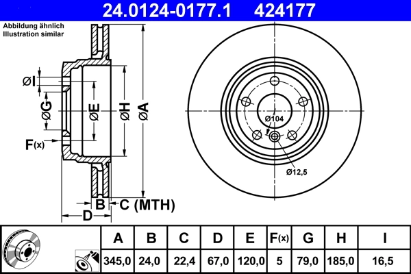 Brake Disc 24.0124-0177.1