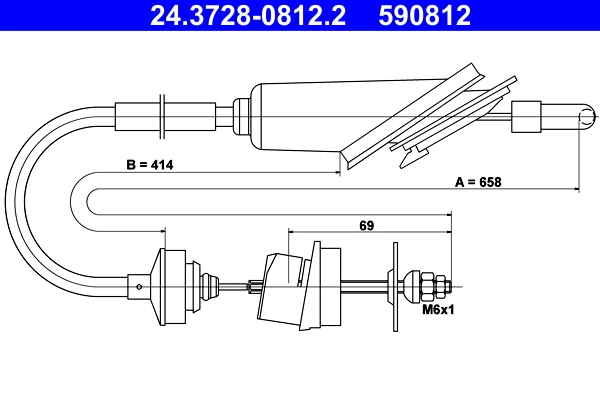 Cable Pull, clutch control 24.3728-0812.2